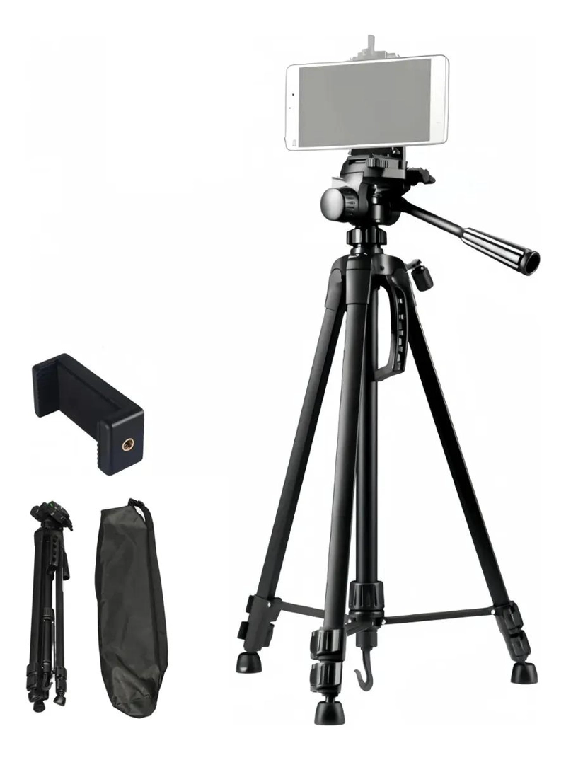 TRIPODE PROFESIONAL AJUSTABLE PARA CAMARA Y CELULAR DE 140 CM - 1
