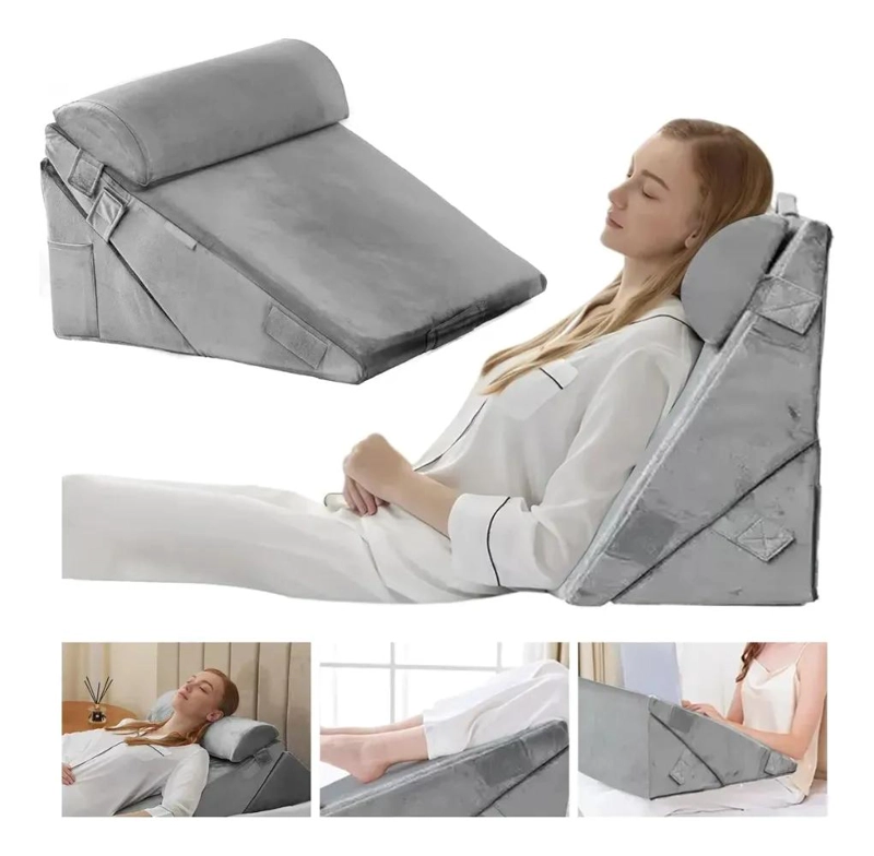 ALMOHADA CUÑA TRIANGULAR AJUSTABLE CON SOPORTE ERGONOMICO PARA ADULTOS - 1