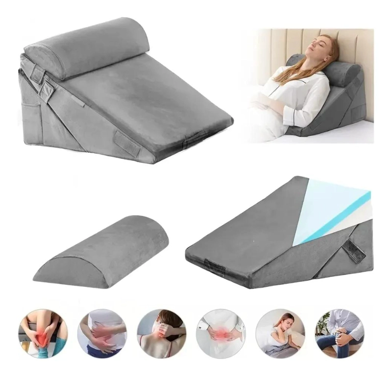 ALMOHADA CUÑA TRIANGULAR AJUSTABLE CON SOPORTE ERGONOMICO PARA ADULTOS - 3