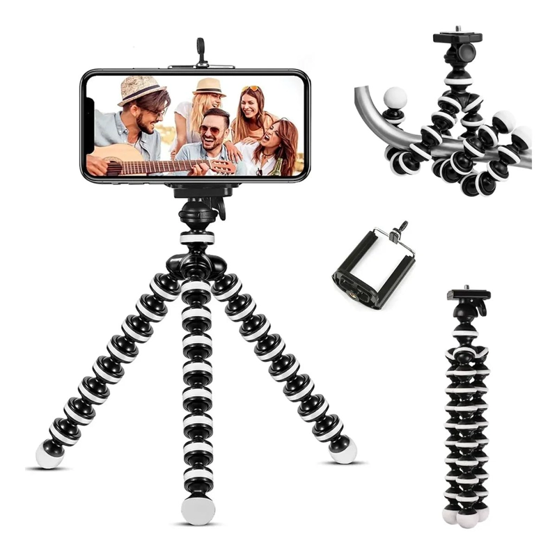 TRIPODE FLEXIBLE PULPO PARA CELULAR Y CAMARA DE 18CM - 1