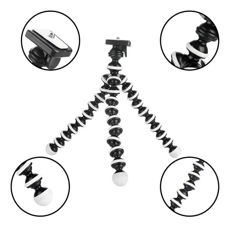 TRIPODE FLEXIBLE PULPO PARA CELULAR Y CAMARA DE 18CM - 4