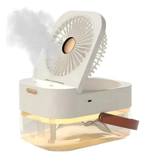 MINI VENTILADOR ENFRIADOR DE AIRE CON LUCES LED Y USB - 1