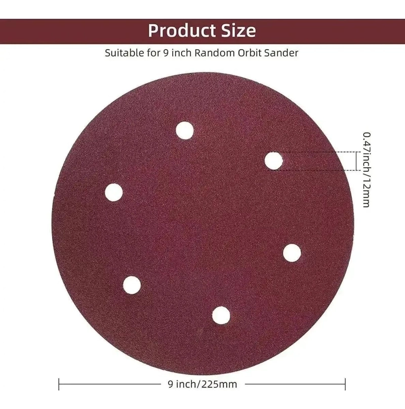 DISCO LIJA VELCRO 225MM GRANO 120 PACK DE 10 UNIDADES - 2