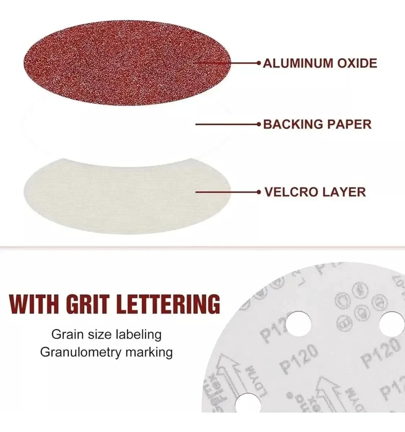 DISCO LIJA VELCRO 225MM GRANO 120 PACK DE 10 UNIDADES - 3