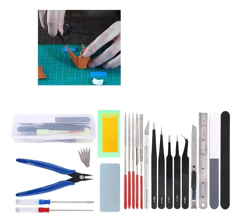 JUEGO DE HERRAMIENTAS 26 PIEZAS PARA MAQUETAS - 6