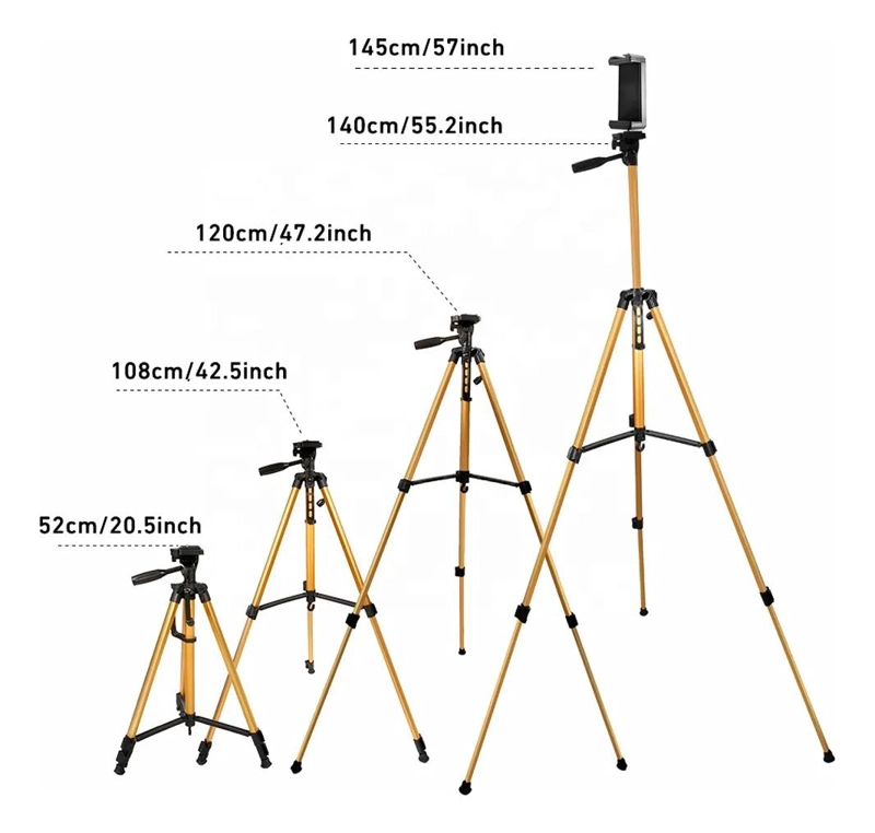 TRIPODE PROFESIONAL GRANDE PARA CAMARA Y CELULAR DE 140 CM - 3