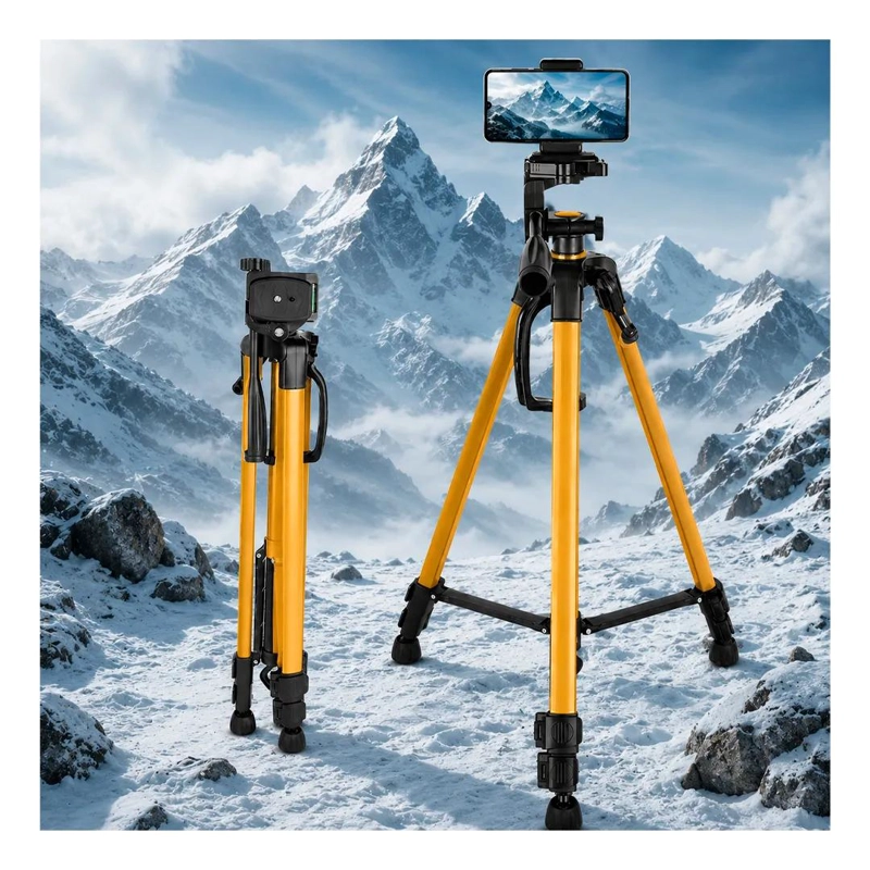 TRIPODE PROFESIONAL GRANDE PARA CAMARA Y CELULAR DE 140 CM - 6