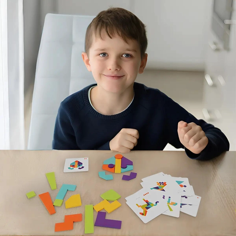 PUZZLE 3D DE MADERA 21 PIEZAS TEMATICA ARTE PARA NIÑOS - 1