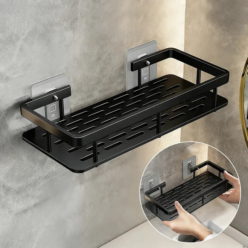 ESTANTE FLOTANTE DE ALUMINIO PARA BAÑO Y COCINA - 1