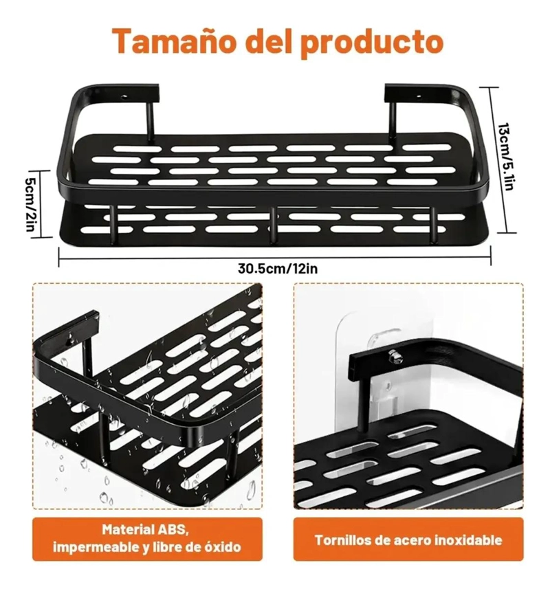 ESTANTE FLOTANTE DE ALUMINIO PARA BAÑO Y COCINA - 2