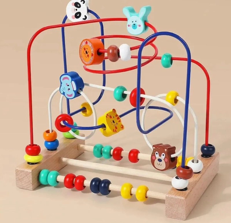 ABACO DE MADERA DIDACTICO PARA NIÑOS Y BEBE S - 5