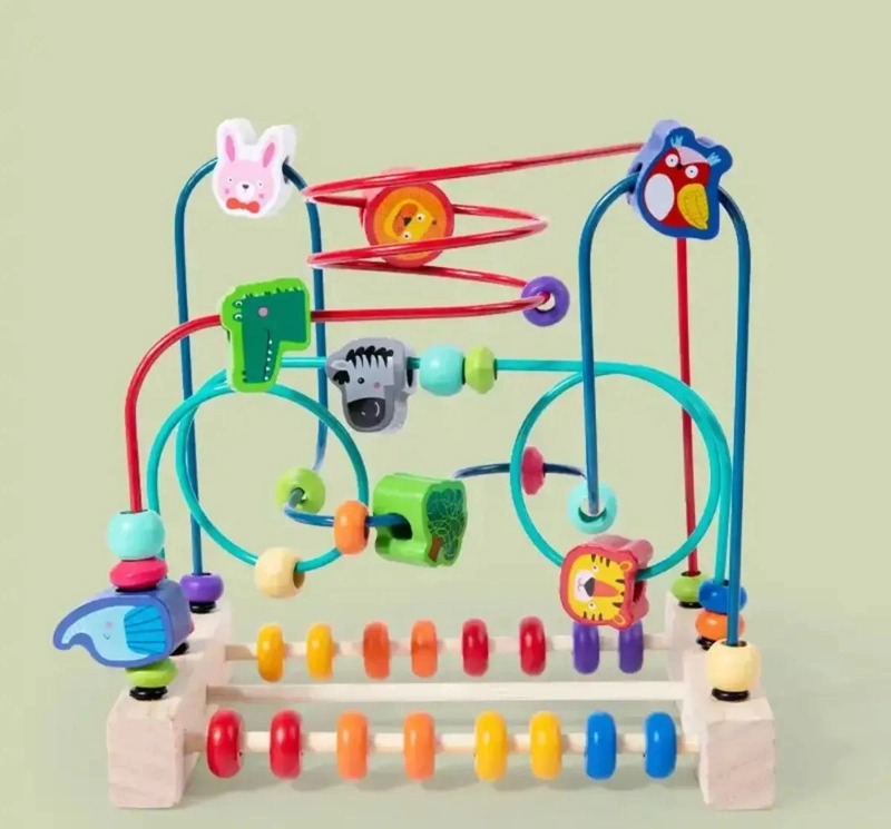 ABACO DE MADERA DIDACTICO PARA NIÑOS Y BEBE S - 7