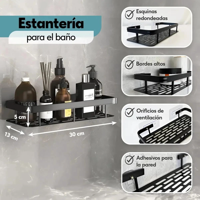 ESTANTE ORGANIZADOR DE DUCHA IMPERMEABLE Y ANTICORROSIVO - 4