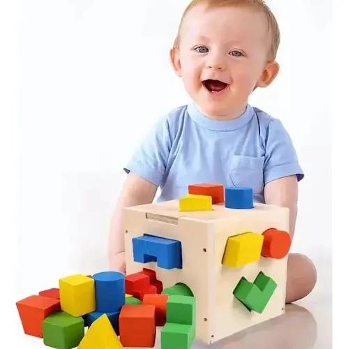 CUBO EDUCATIVO DE MADERA PARA APRENDIZAJE INFANTIL - 3