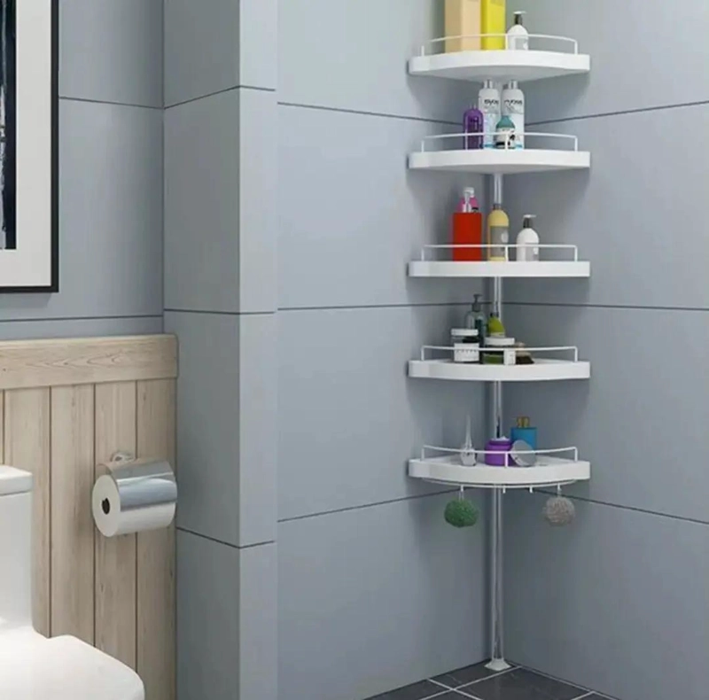 ESQUINERO ORGANIZADOR DE BAÑO CON 4 ESTANTES AJUSTABLES - 5