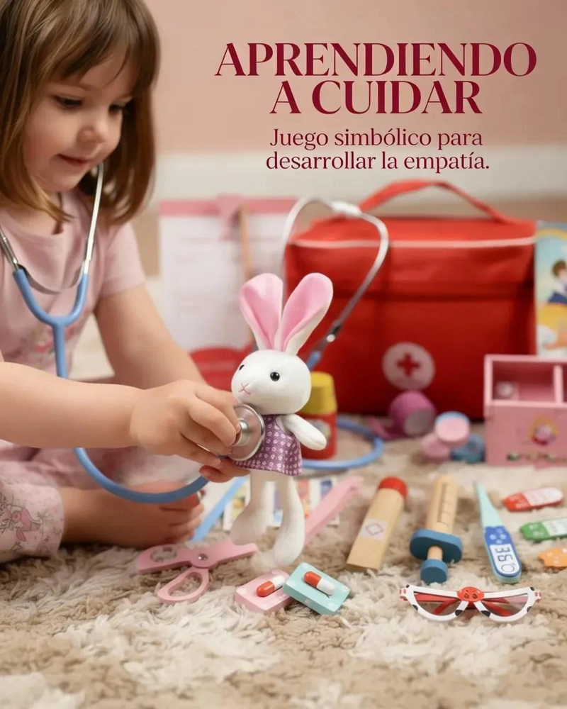 SET DE JUEGO DE ROLES ME DICO Y DENTISTA PARA NIÑOS DE MADERA - 4