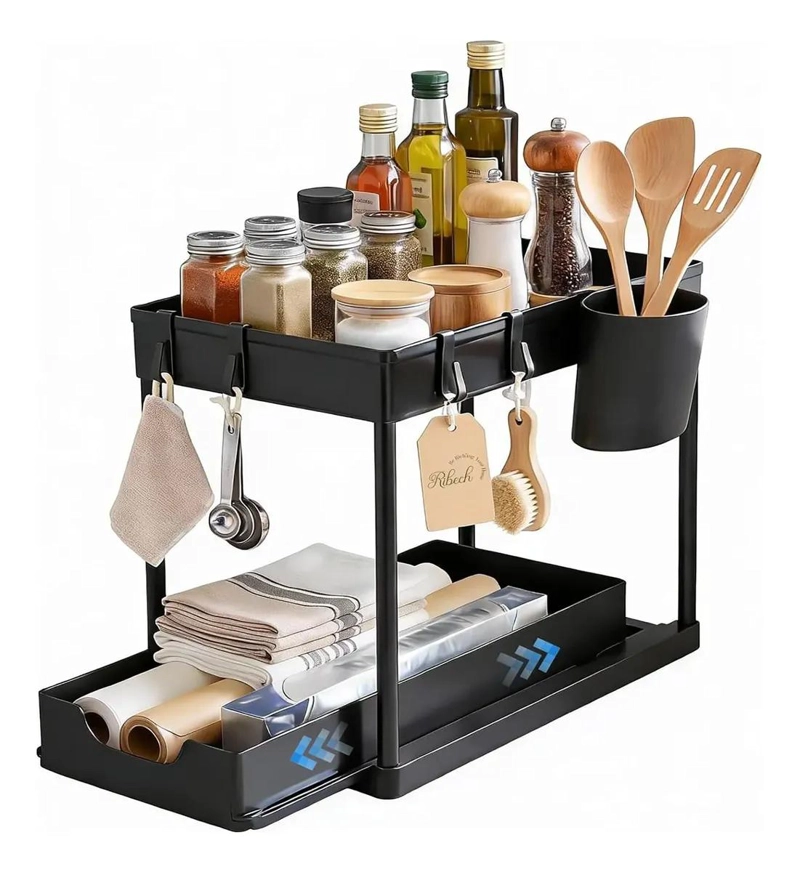 ORGANIZADOR EXTRAIBLE PARA FREGADERO Y GABINETE DE COCINA - 1
