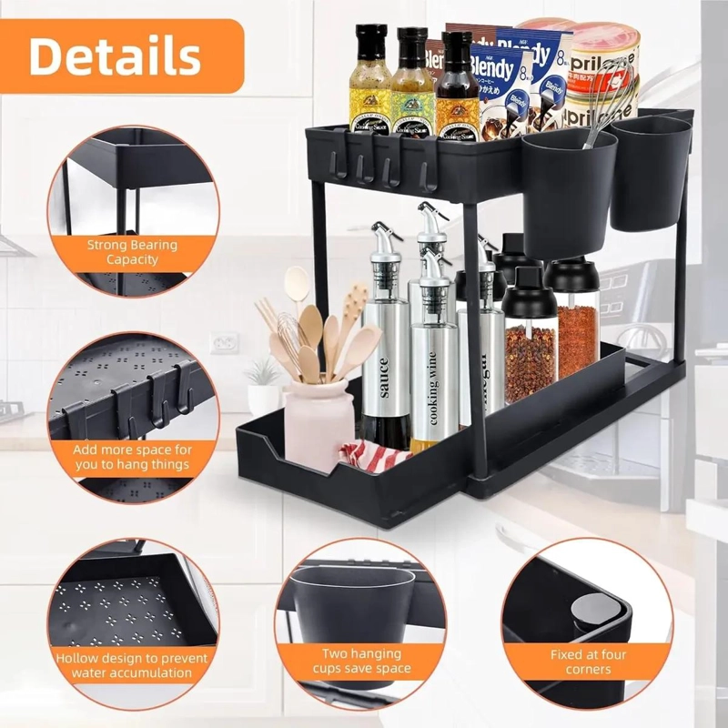 ORGANIZADOR EXTRAIBLE PARA FREGADERO Y GABINETE DE COCINA - 5
