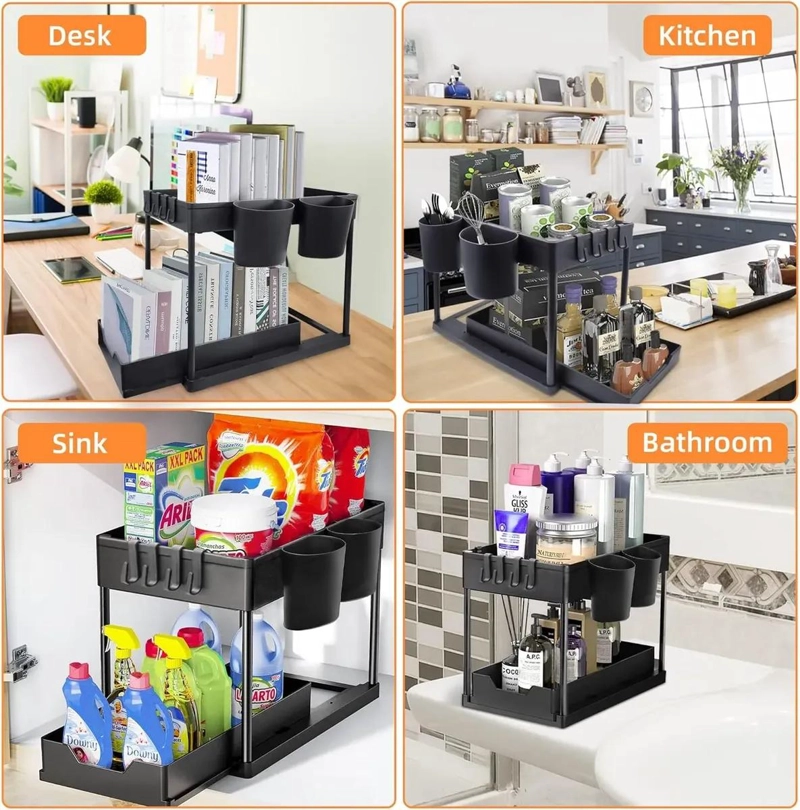 ORGANIZADOR EXTRAIBLE PARA FREGADERO Y GABINETE DE COCINA - 6