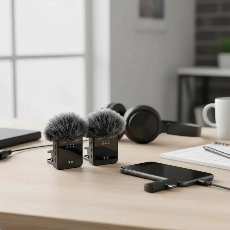 MICROFONO INALAMBRICO DE SOLAPA DUAL PARA GRABACIONES DE AUDIO - 3