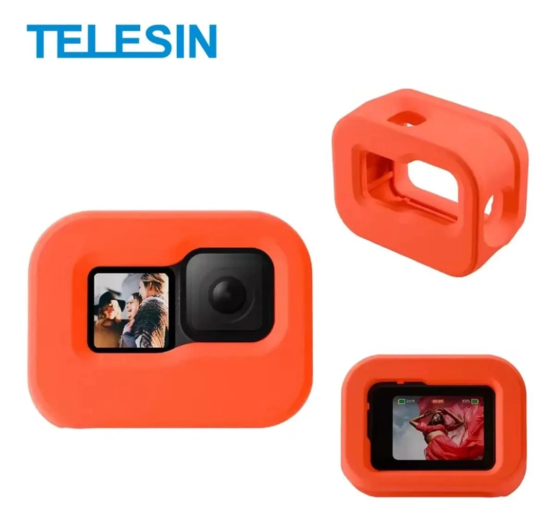 FUNDA FLOTANTE NARANJA PARA CAMARAS DE ACCION - 2