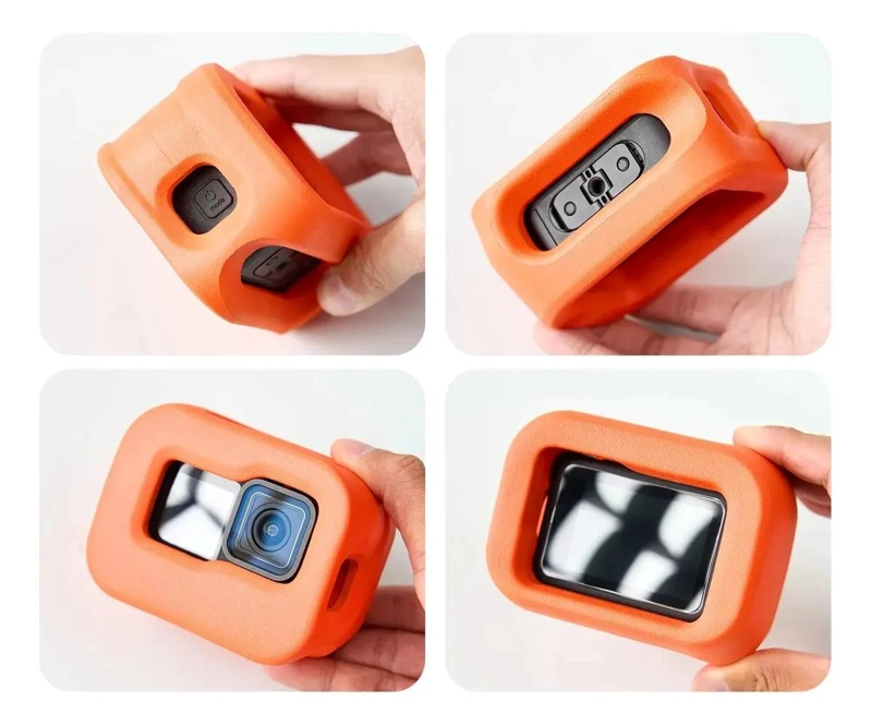FUNDA FLOTANTE NARANJA PARA CAMARAS DE ACCION - 3