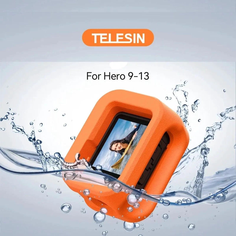 FUNDA FLOTANTE NARANJA PARA CAMARAS DE ACCION - 4