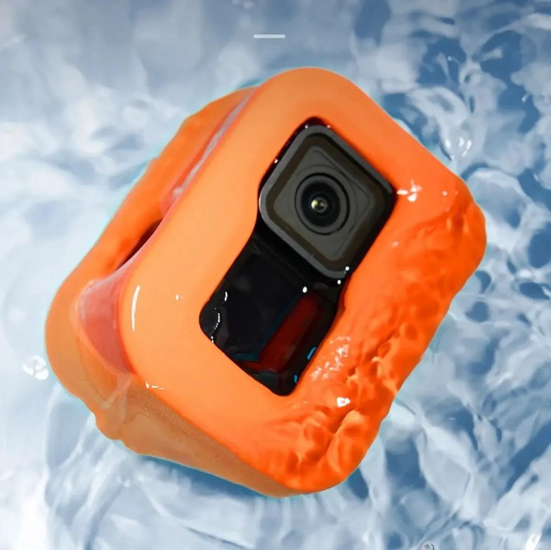 FUNDA FLOTANTE NARANJA PARA CAMARAS DE ACCION - 6
