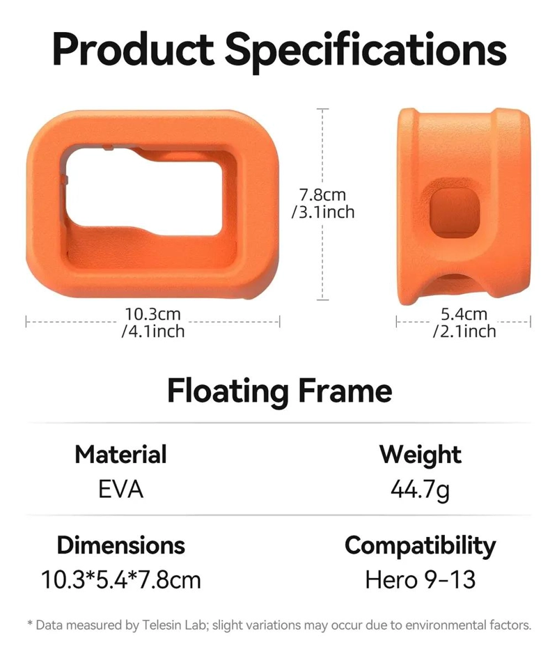 FUNDA FLOTANTE NARANJA PARA CAMARAS DE ACCION - 8