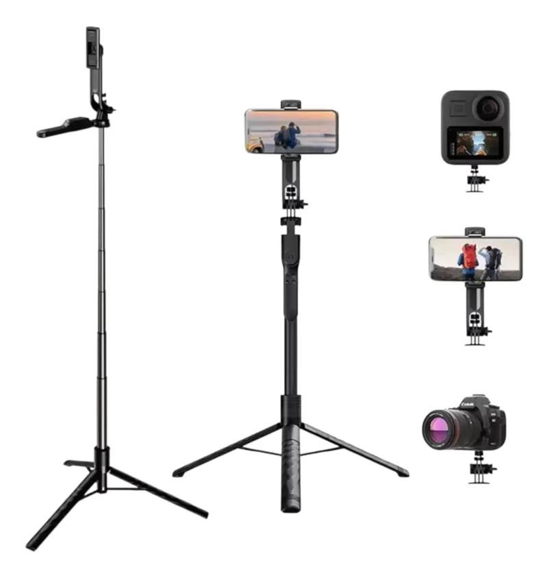 TRIPODE Y PALO SELFIE EXTENSIBLE DE 170 CM PARA TELE FONOS - 4