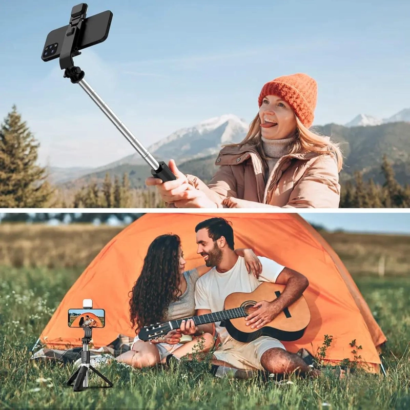 TRIPODE DE PALO SELFIE CON LUZ Y CONTROL BLUETOOTH - 4