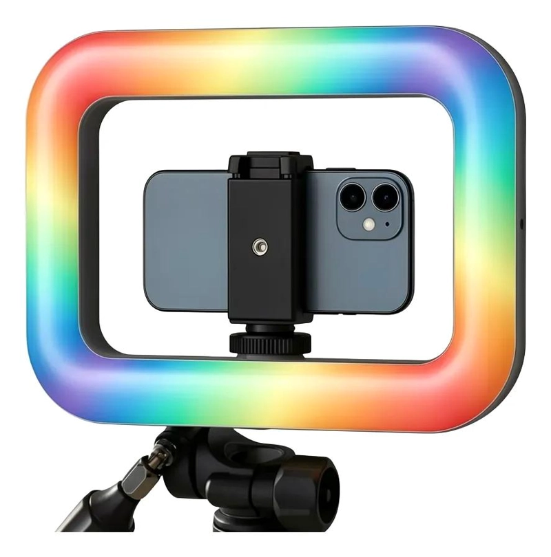 FOCO RGB CON ESTABILIZADOR PARA SMARTPHONE Y GRABACION - 1