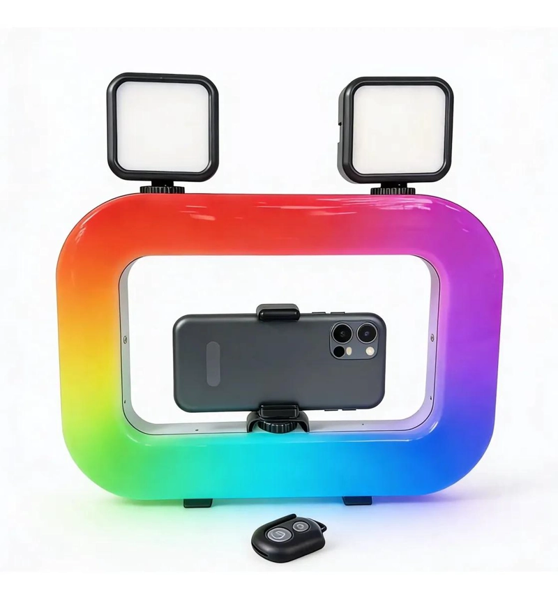 FOCO RGB CON ESTABILIZADOR PARA SMARTPHONE Y GRABACION - 6
