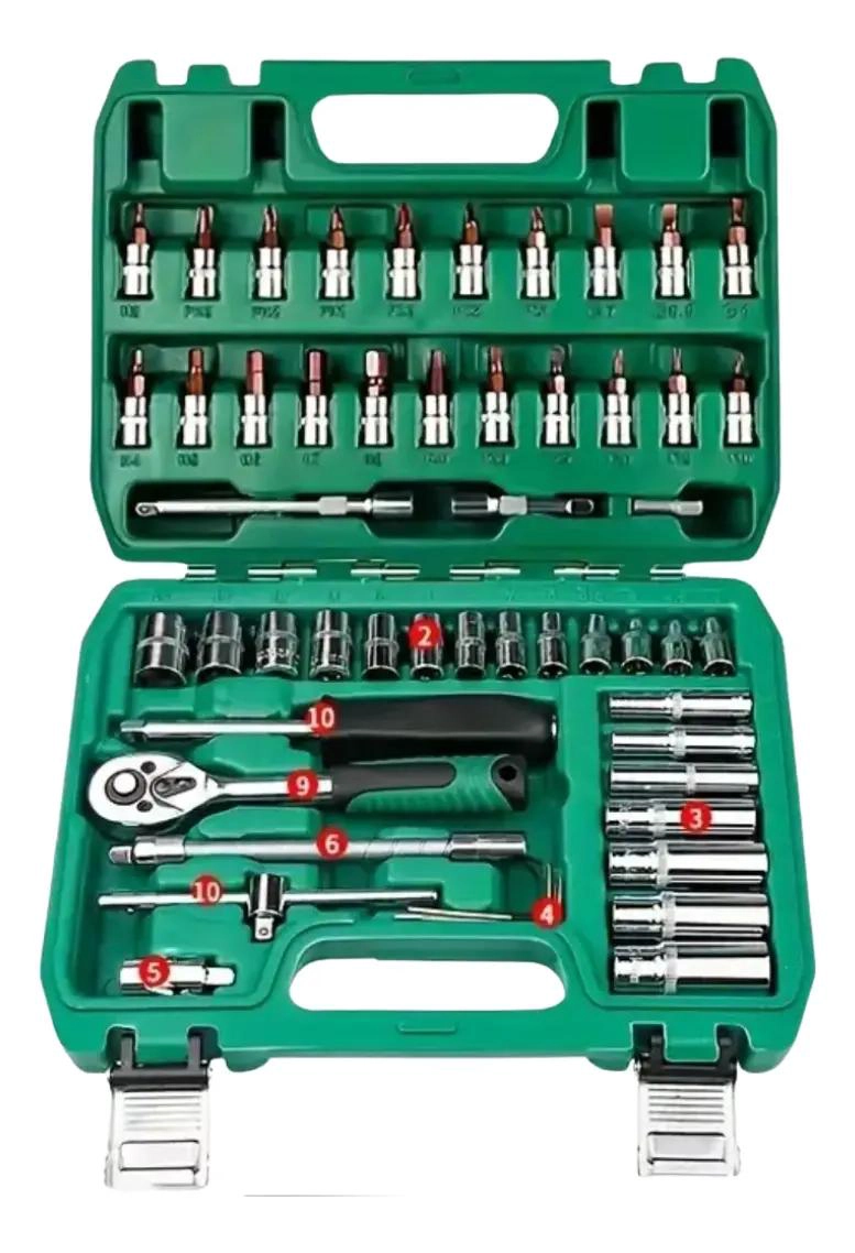 KIT DE PIEZAS EN CAJA DE TRANSPORTE VERDE - 1