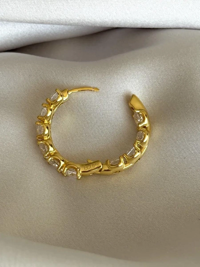 AROS DE CORAZON EN ORO 18K CON CAJA PARA REGALO - 8