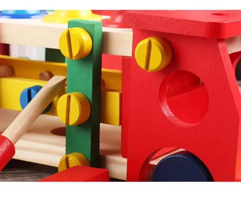 CAMION DE MADERA DESMONTABLE PARA NIÑOS EDUCATIVO - 8