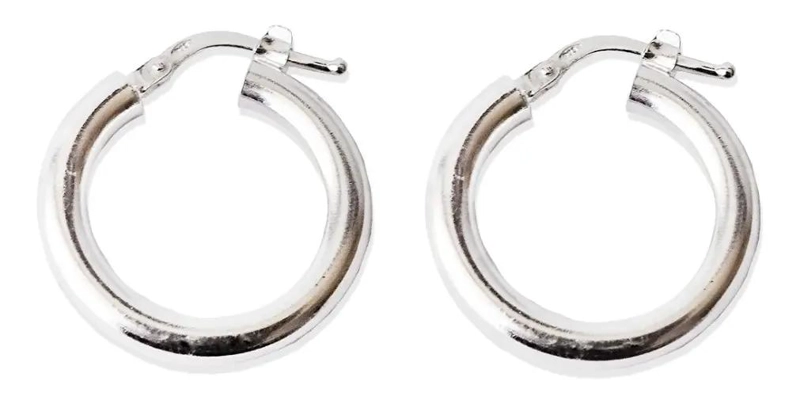 AROS DE PLATA 925 ARGOLLAS GRUESAS DE 2 CM PARA USO DIARIO - 1
