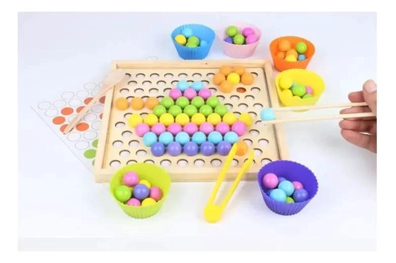JUEGO DIDACTICO DE MADERA PARA MOTRICIDAD FINA INFANTIL - 6