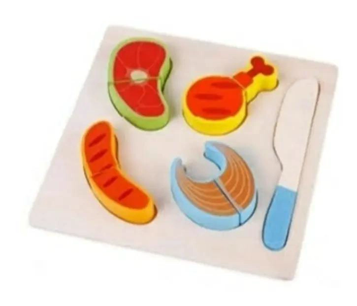 JUEGO DE MADERA PARA CORTAR FRUTAS Y VERDURAS CON VELCRO - 1