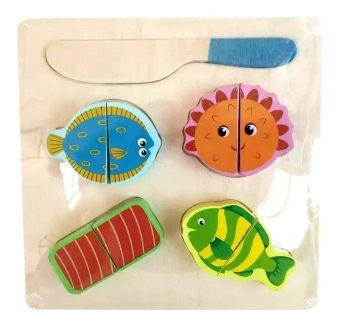 JUEGO DE MADERA PARA CORTAR FRUTAS Y VERDURAS CON VELCRO - 4