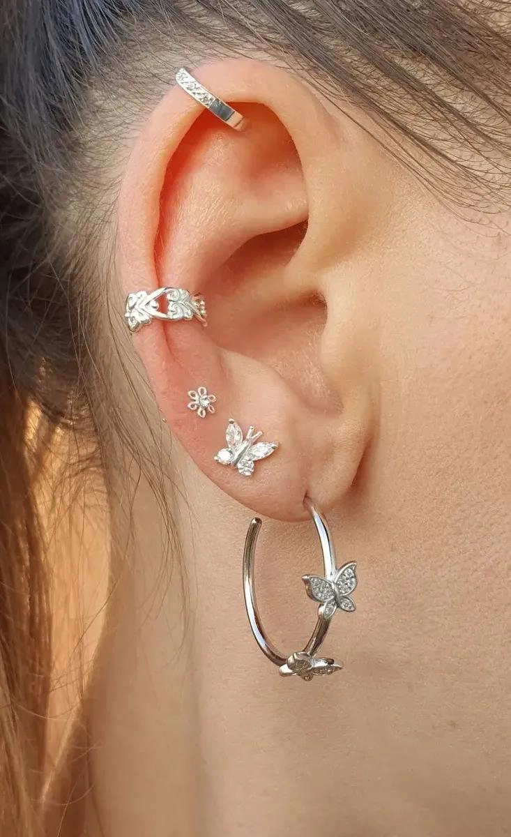 ARGOLLA A PRESION DE PLATA 925 PARA OREJA - 2