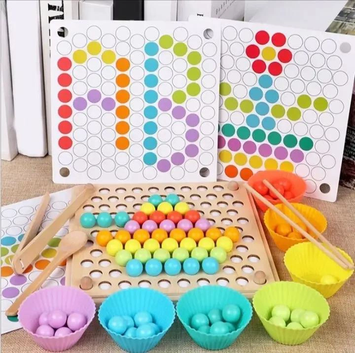 JUEGO EDUCATIVO DE MADERA PARA MOTRICIDAD FINA Y APRENDIZAJE - 4