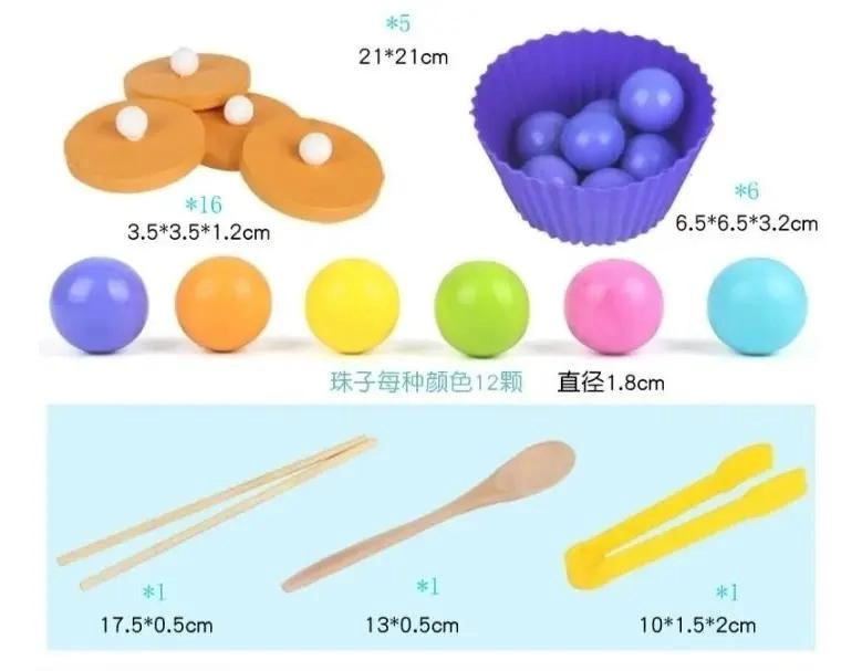 JUEGO EDUCATIVO DE MADERA PARA MOTRICIDAD FINA Y APRENDIZAJE - 8