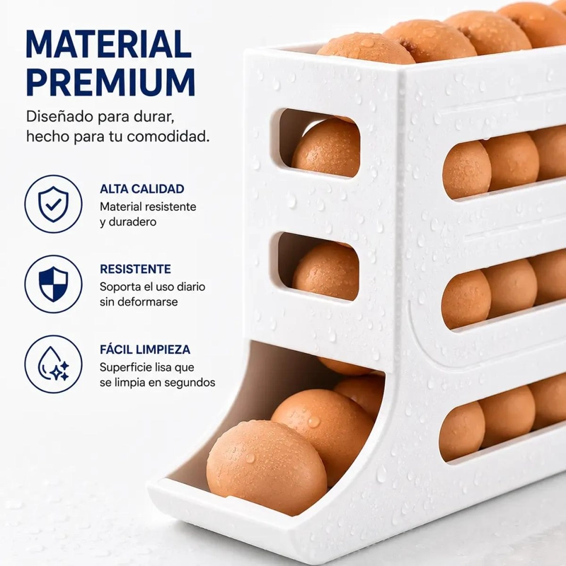 DISPENSADOR ORGANIZADOR DE HUEVOS PARA REFRIGERADOR 30 UNIDADES - 5