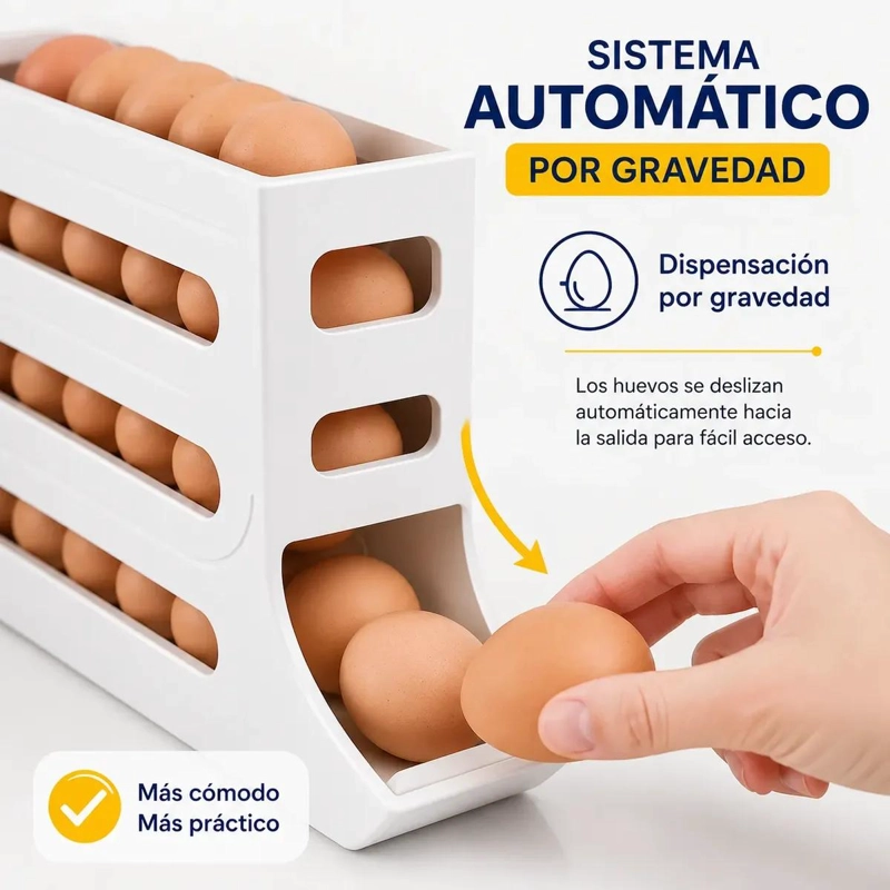 DISPENSADOR ORGANIZADOR DE HUEVOS PARA REFRIGERADOR 30 UNIDADES - 9