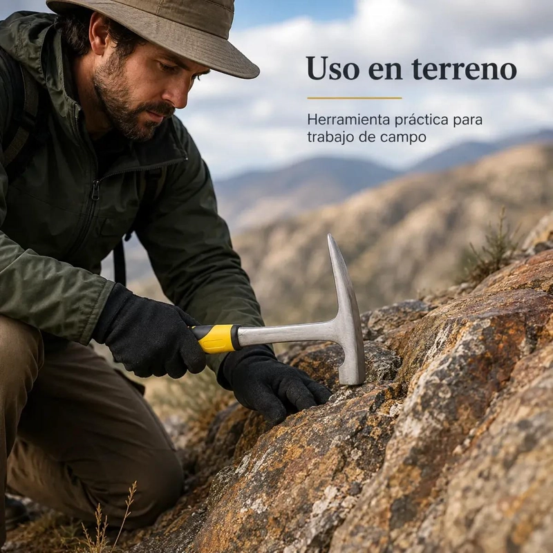 MARTILLO GEOLOGICO DE ACERO PARA EXPLORACION Y RECOLECCION - 5