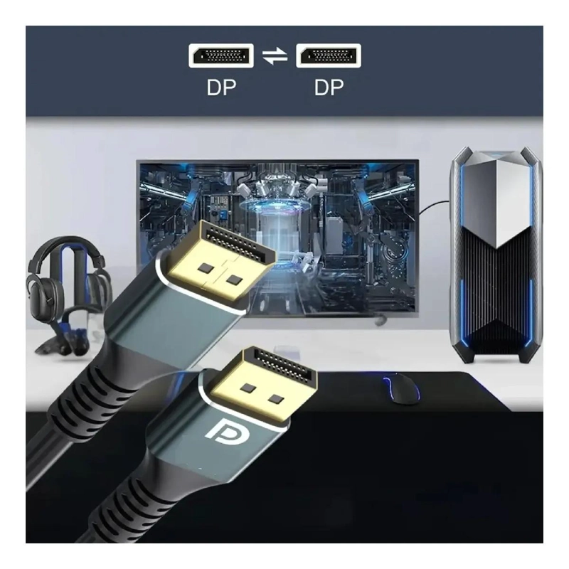 CABLE DISPLAYPORT 4K DE 1.5 METROS PARA CONEXIONES ESTABLES - 3