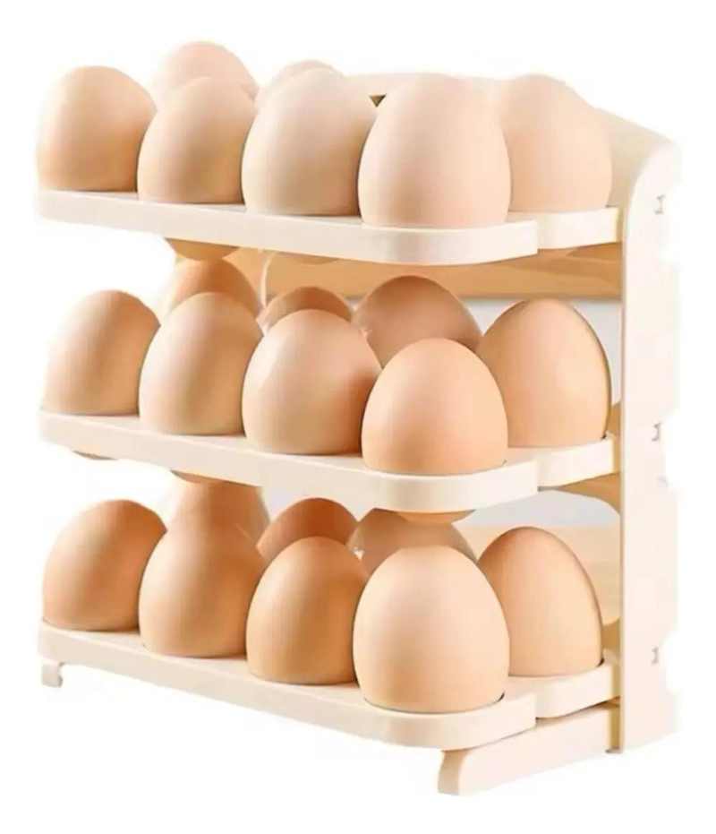 DISPENSADOR DE HUEVOS ORGANIZADOR PARA 24 UNIDADES EN 3 NIVELES - 1