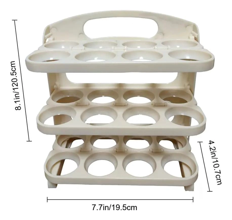 DISPENSADOR DE HUEVOS ORGANIZADOR PARA 24 UNIDADES EN 3 NIVELES - 4