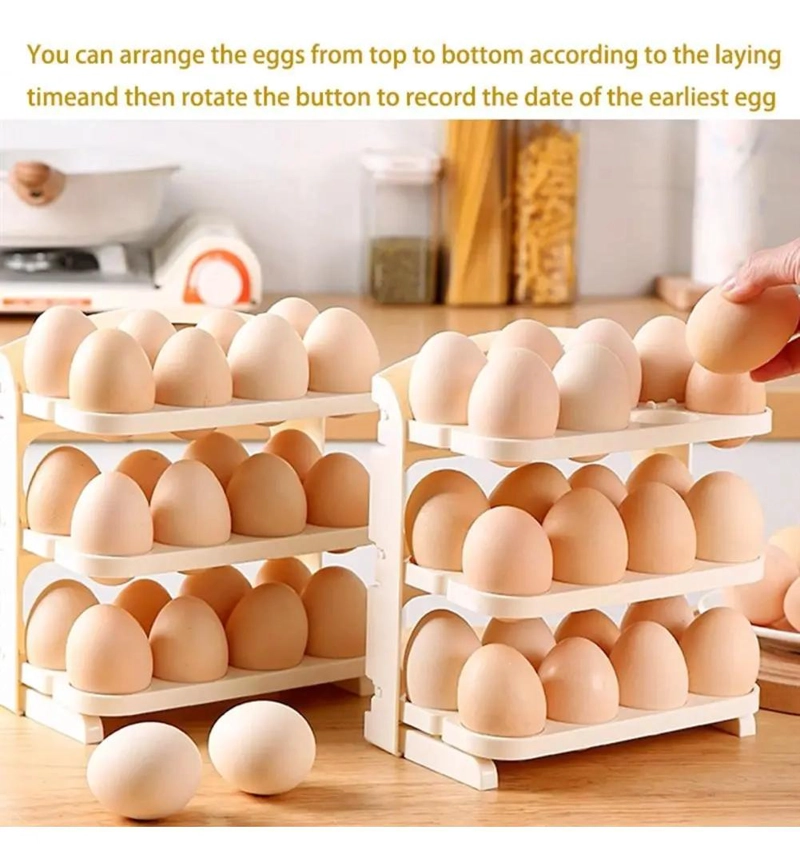DISPENSADOR DE HUEVOS ORGANIZADOR PARA 24 UNIDADES EN 3 NIVELES - 5